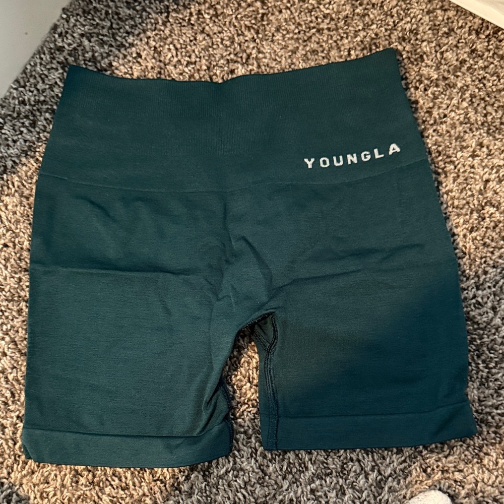 YoungLA Dark Teal Athletic Shorts